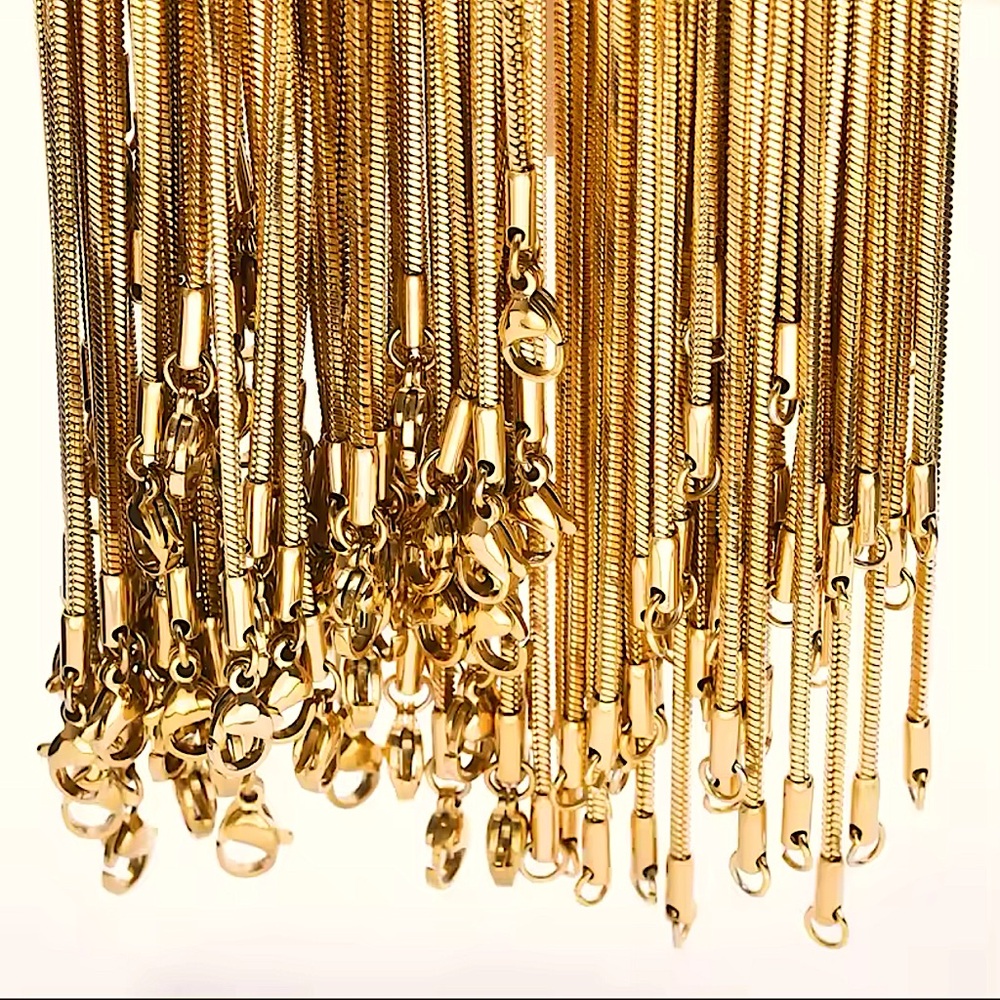 1.5mm Unisex Snake Chain Necklace For Women Men